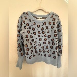 Woven Heart leopard print sweater